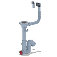 {{photo.Alt || photo.Description || 'Сифон 3 1/2*40 Ani прямоточный, с носиком, гиб. круг. и прямоуг перелив F1045S АНИ пласт'}}