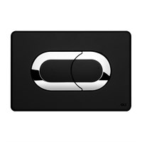 Кнопка смыва OLI SALINA 640097 пневматическая, пластик, черная/хром 862886