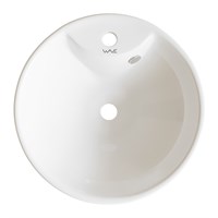 {{photo.Alt || photo.Description || 'Раковина накладная на столешницу WAVE Koral 410*410*155 ш*г*в с отв под смеситель,белый,круг'}}