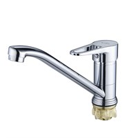 Смеситель для кухни 35к 4F-A045 SOLONE пов. длин. плоский излив L250мм, креп. п/гайку, хром, цинк 553337