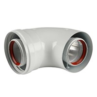 Коаксиальный отвод 90' для всех котлов BAXI кроме ECO Classic / ECO Nova, диам. 60/100 мм 879196