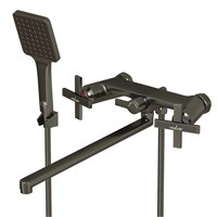 {{photo.Alt || photo.Description || 'Смеситель для ванны и раковины 1/2 кер. MIXLINE ML38-02  "Graphite" ГРАФИТ'}}