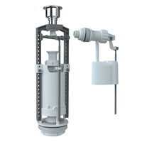 Арматура к смыв. бачку Кноп. UNICORN хром, боков/подвод SM-B/H 555500