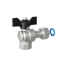 Кран угловой шаровой 3/4'' вн/накидная гайка бабочка LD PRIDE 555723