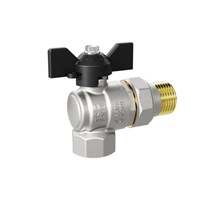 Кран шаровой со сгоном угловой 3/4''  бабочка LD PRIDE 555721