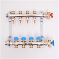 Колл.группа 1'х3/4' нерж 4 вых HKV-D с расходом и термостатич вентилями 882760