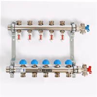 Колл.группа 1'х3/4' нерж 5 вых HKV-D с расходом и термостатич вентилями 864008