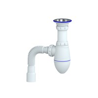 Сифон 1 1/4*32 M222 с гофрой 32*40*50  UNICORN 555864