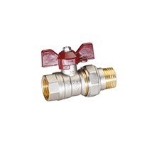 Кран шаровой со сгоном 1/2'' бабочка TEMPER 556003