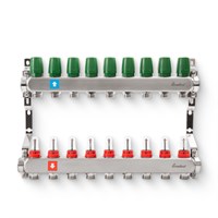 Коллектор из нержавеющей стали с расходомерами 9 вых 879516