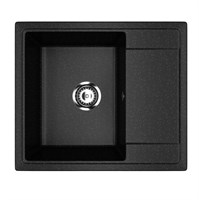 {{photo.Alt || photo.Description || 'Мойкa ML-GMU05 УЛЬТРА с крылом, черный камень, 575*495 мм (глуб. чаши 190)'}}