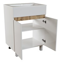 {{photo.Alt || photo.Description || 'Тумба д/ванной "БРИКС-60" 2 створки белый/дуб вотан под рак."Breeze 60" мебельный (Sanita Luxe)(ПВХ)'}}