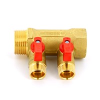 Коллектор НВ 1' 2х(1/2'х16) Н 36мм с кранами 880970