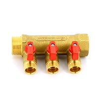 Коллектор НВ 1' 3х(1/2'х16) Н 36мм с кранами 886252