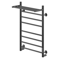 {{photo.Alt || photo.Description || 'Полотенцесушитель MIXLINE VEGA  80х50 (таймер, 382Вт, 7 перекладин + ПОЛКА) электрический ЧЕРНЫЙ'}}