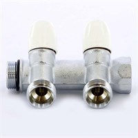 Коллектор НВ 3/4' 2х3/4'EK Н 50мм хромир. с вентилями 863245