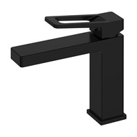 Смеситель для раковины 30к HB10732-7 HAIBA б/отв п/гайку  ЧЕРНЫЙ 557423