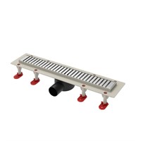 {{photo.Alt || photo.Description || 'Трап линейный ТП-55D-1000 решетка из нерж. стали "Полосы" с гориз. выходом D50 мм, рамка из пластика'}}