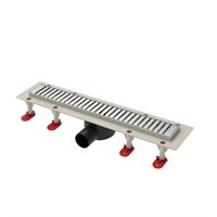 {{photo.Alt || photo.Description || 'Трап линейный ТП-55D-500 решетка из нерж. стали "Полосы" с гориз. выходом D50 мм рамка из пластика'}}