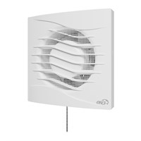 Вентилятор вытяжной  REST 4S C D100 с обратным клапаном,антимоскит сеткой и тяговым выключателем ERA 557524