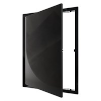 Люк ревизионный пластиковый нажимной  327*327 с  фланцем 300*300  L3030N Black EVECS 557521