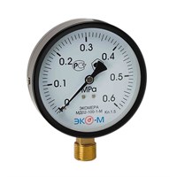 Манометр 100хМ20х1,5  6 бар МД02 (нижн радиал подкл, корпус сталь, минстекло) ЭКОМЕРА 557545