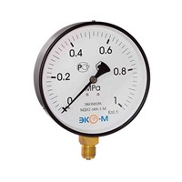 Манометр 160хМ20х1,5 10 бар МД02 (нижн радиал подкл, корпус сталь, минстекло) ЭКОМЕРА 557552