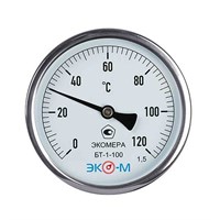 {{photo.Alt || photo.Description || 'Термометр 100х1/2'' 120С БТ-1-100 шток 40мм (осевое подкл.,корпус алюминий) ЭКОМЕРА'}}