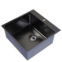 {{photo.Alt || photo.Description || 'Мойка настол.монтаж 50х50 (2,0) вып 3 1/2  MIXLINE PRO 20см с сифоном (черный графит)'}}