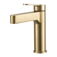 Смеситель для раковины 35к G1099-33 GAPPO нерж. сталь, литой, п/гайку, ЗОЛОТО САТИН 557608