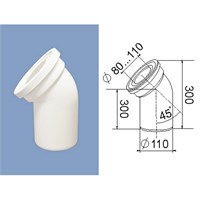 Труба фановая 110*45  Т110.45.00 Уклад 557805