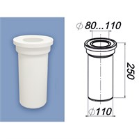 Труба фановая прямая 110  L250 Т110.00.00 Уклад 557803