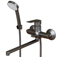 {{photo.Alt || photo.Description || 'Смеситель для ванны и раковины 35k MIXLINE МЛ15-02 (ML15-02GR) ГРАФИТ'}}
