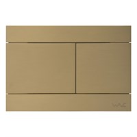 Кнопка смыва WAVE SS07-2, ЗОЛОТО МАТОВОЕ, прямоугольная, НЕРЖ, для МEХАНИКИ 557073