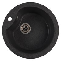 {{photo.Alt || photo.Description || 'Мойкa ML-GMS101 СТАНДАРТ круглая, черный (308), 480 мм (глуб. чаши 190)'}}