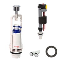 Арматура к смыв. бачку WAVE, хром кнопка (клапан наполн. унив.. бок./нижн. подкл.1/2) WArm.02 557749