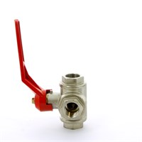 Кран ВВ 3/4' 3-ходовой тип L ручка 859635