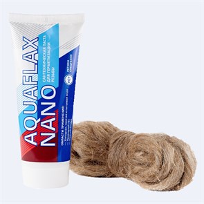 Набор AquaflaxNano для герметизации резьбовых соединений, лён 40 г, паста-герметик для льна, 270 г 860493