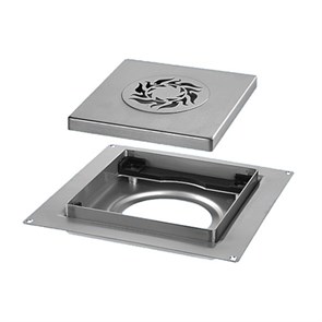 Насадка сливная (L150ммх150мм, нержавейка 304, дизайн 