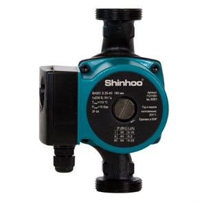 Насос циркуляционный Shinhoo BASIC S 25-4S с гайками 884288