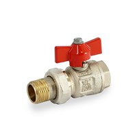 Кран НВ 1/2' бабочка IDEAL с разъемным соединением 880321