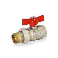 Кран НВ 3/4' бабочка IDEAL с разъемным соединением 858252