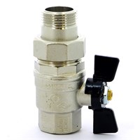 Кран с разъемным соединением НВ 1' бабочка OREGON серия 322 полный проход 864375