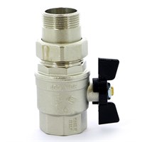 Кран с разъемным соединением НВ 1'1/4 бабочка OREGON серия 322 полный проход 864757