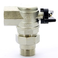 Кран с разъемным соединением угловой НВ 1' бабочка OREGON серия 594 полный проход 868383