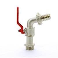 Кран садовый шаровой Н 1' со штуцером ручка 877015