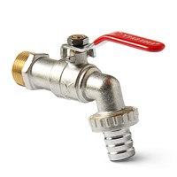 Кран угловой с патрубком для шланга Н 3/4