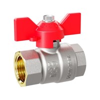 Кран шаровой Pride ВВ 1/2 47.15.В-В.Б латунь бабочка красная 882116