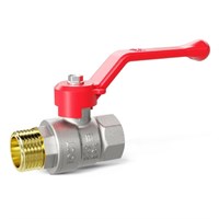Кран шаровой Pride НВ 1/2 47.15.В-Н.Р латунь рычаг красный 859171
