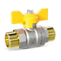 Кран шаровой Pride НН 1.0 47.25.Н-Н.Б GAS латунь бабочка 873285